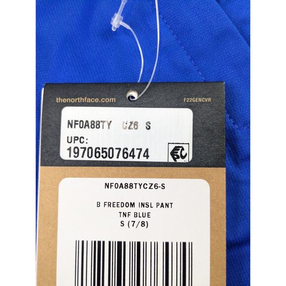 The North Face Boys TNF Blue Freedom Insulated Snow Pants Winter Ski Size S(7-8) - Picture 5 of 7